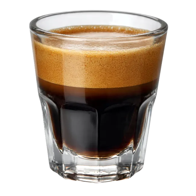 Fresh Espresso Shot in Glass Cup