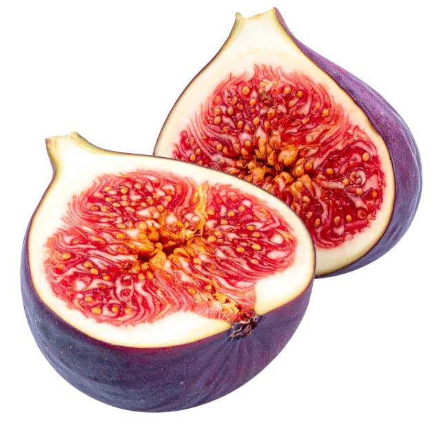 Fresh Fig Halves with Red Flesh
