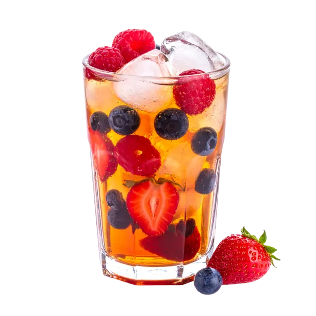 Fresh Fruit Cocktail Drink with Berries