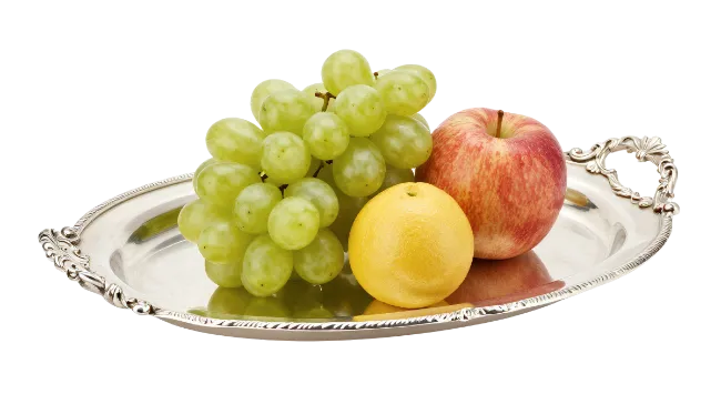 Fresh Fruits on Silver Tray
