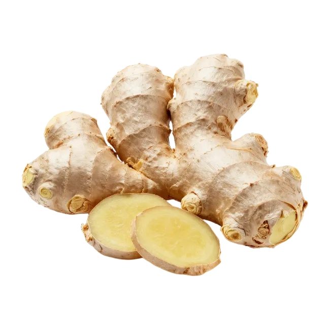 Fresh Ginger Root with Slices