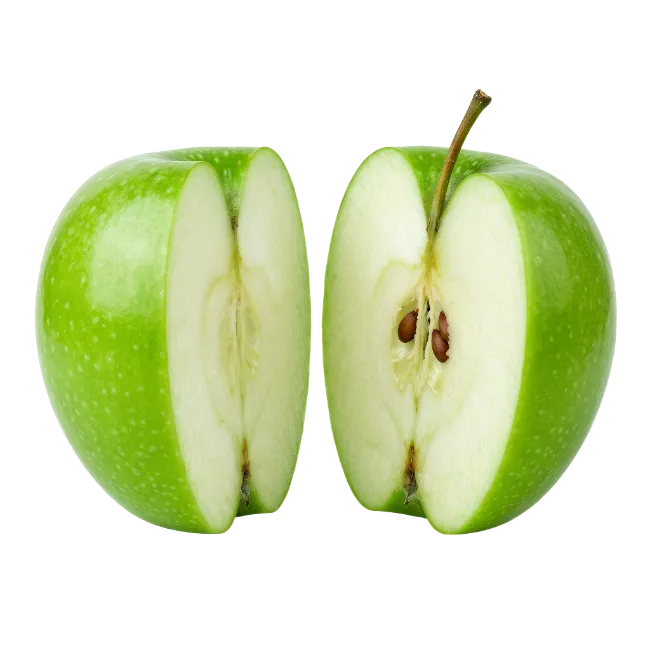 Fresh Green Apple Halves