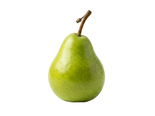 Fresh Green Pear Fruit Isolated