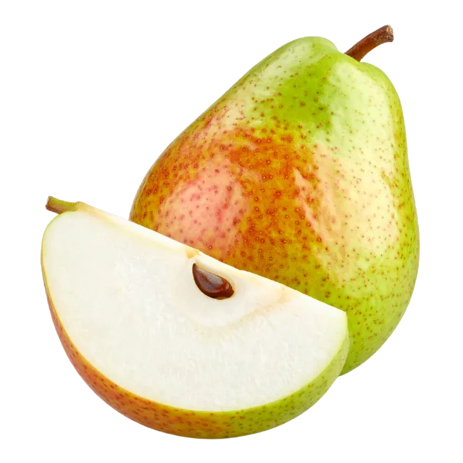 Fresh Green Pear with Slice