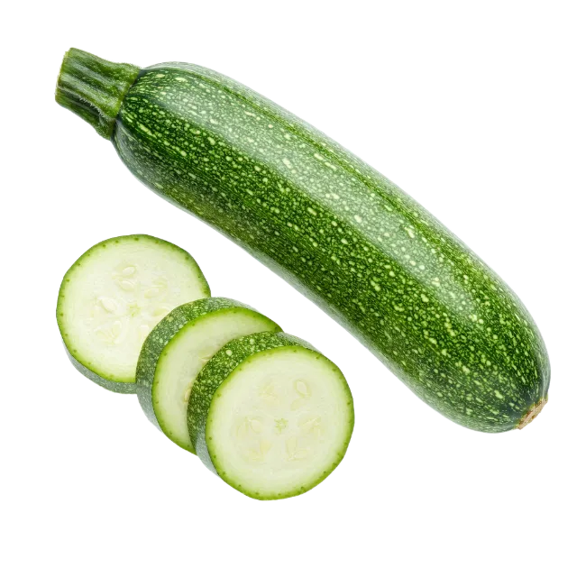 Fresh Green Zucchini with Slices