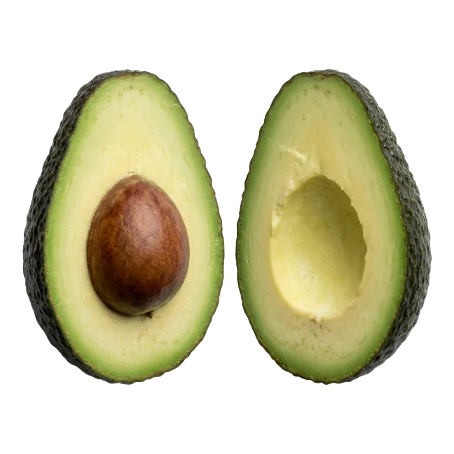 Fresh Halved Avocado with Pit