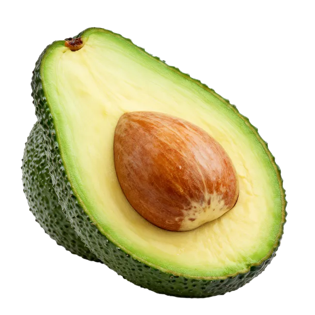 Fresh Halved Avocado with Pit
