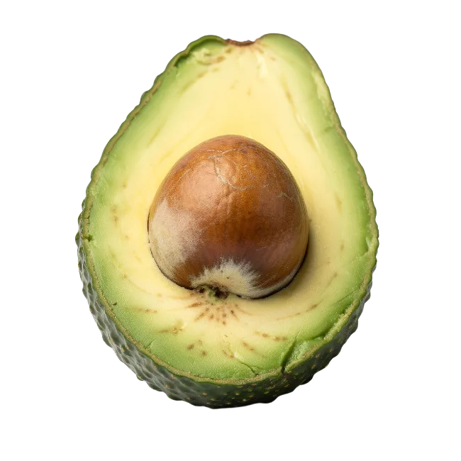 Fresh Halved Avocado with Pit