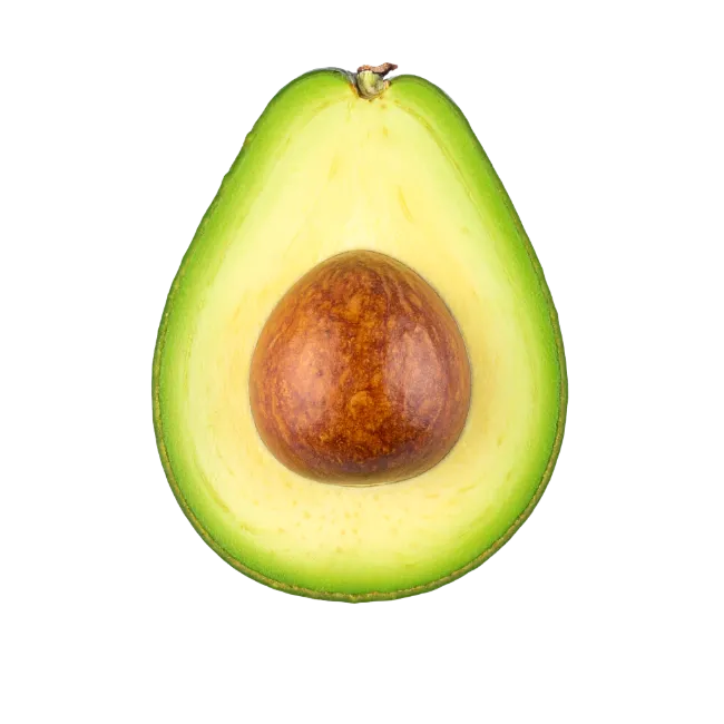 Fresh Halved Avocado with Pit
