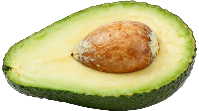 Fresh Halved Avocado with Pit