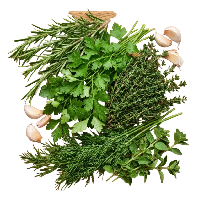 Fresh Herbs and Garlic Arrangement