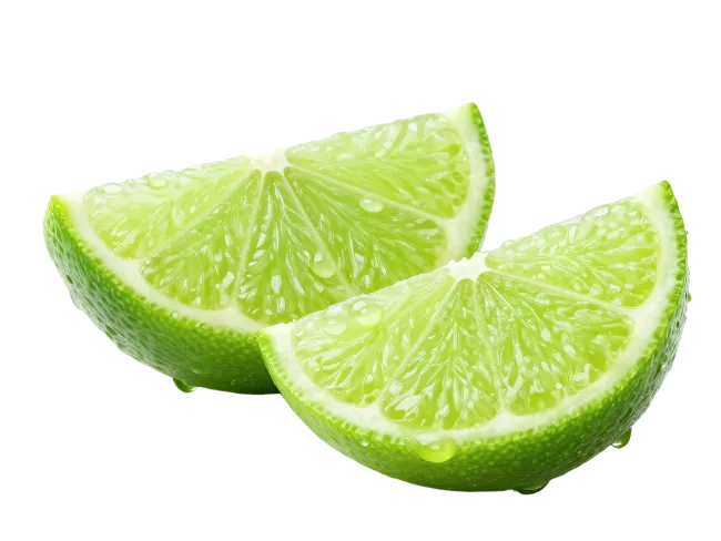 Fresh Juicy Lime Wedges