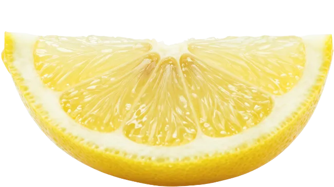 Fresh Lemon Slice Wedge
