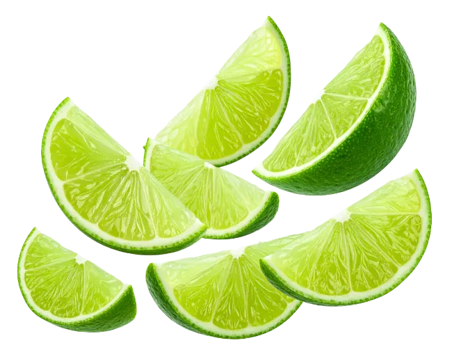 Fresh Lime Slices Isolated