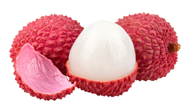 Fresh Lychee Fruit with Peeled White Pulp