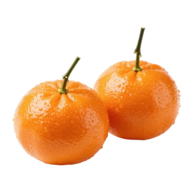 Fresh Mandarins with Water Droplets
