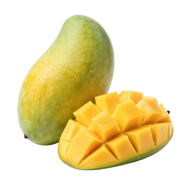 Fresh Mango Fruit with Cubed Slices