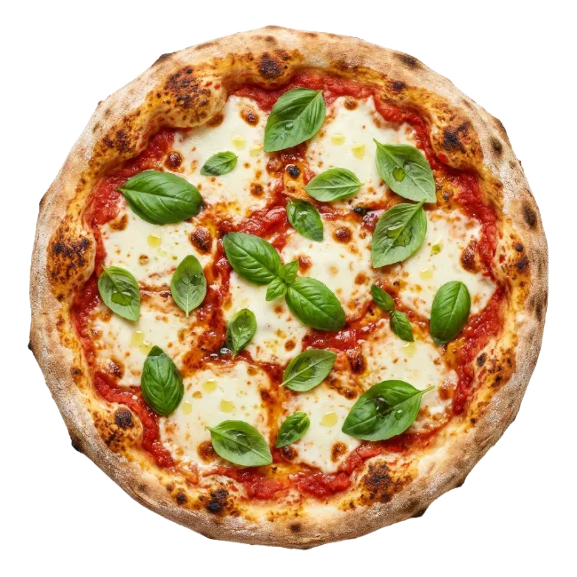 Fresh Margherita Pizza with Basil and Mozzarella
