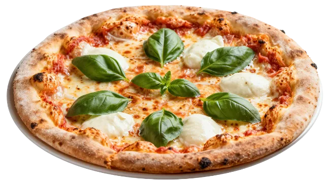 Fresh Margherita Pizza with Basil and Mozzarella