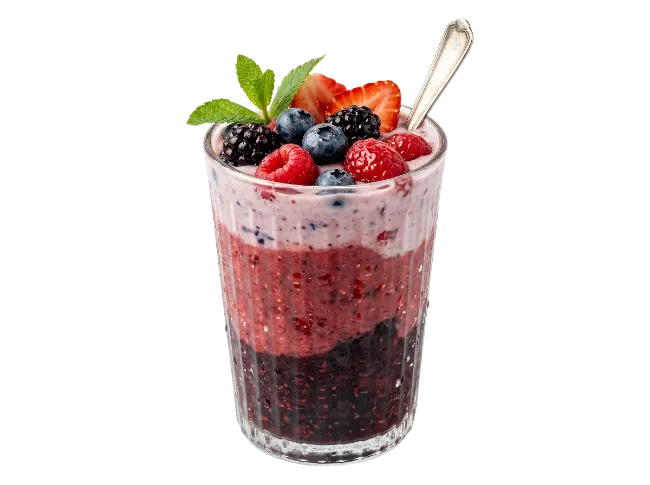 Fresh Mixed Berry Smoothie in Glass