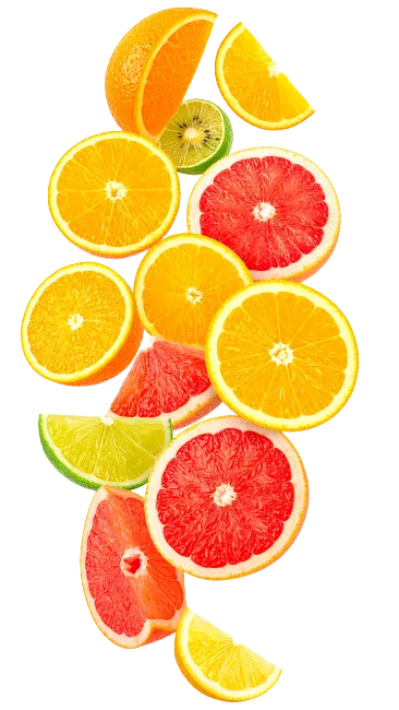 Fresh Mixed Citrus Slices Waterfall