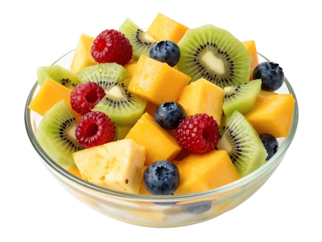 Fresh Mixed Fruit Salad in a Bowl