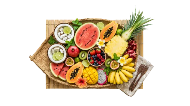 Fresh Mixed Tropical Fruit Platter Arrangement