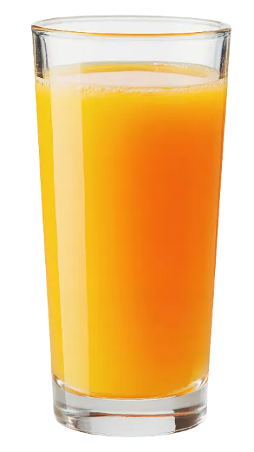 Fresh Orange Juice in a Tall Glass