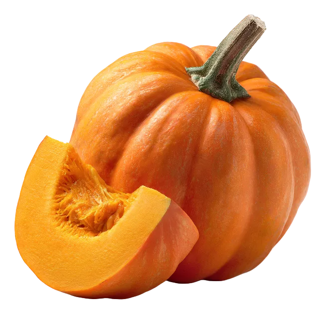 Fresh Orange Pumpkin With Slice