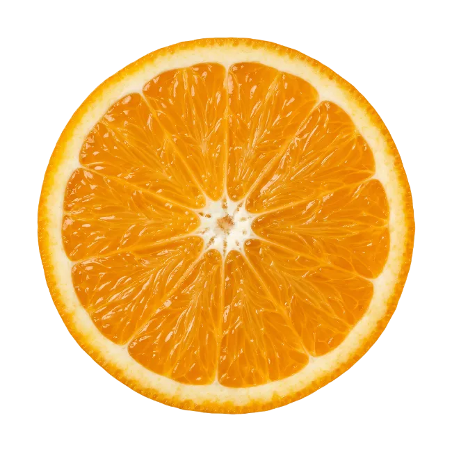 Fresh Orange Slice Isolated