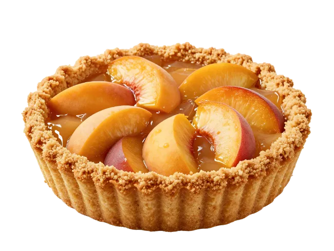 Fresh Peach Tart with Crumble Crust