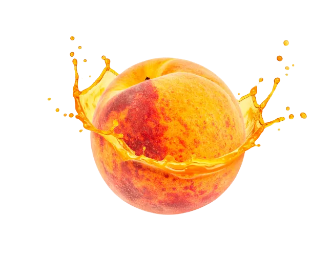 Fresh Peach with Juicy Splash