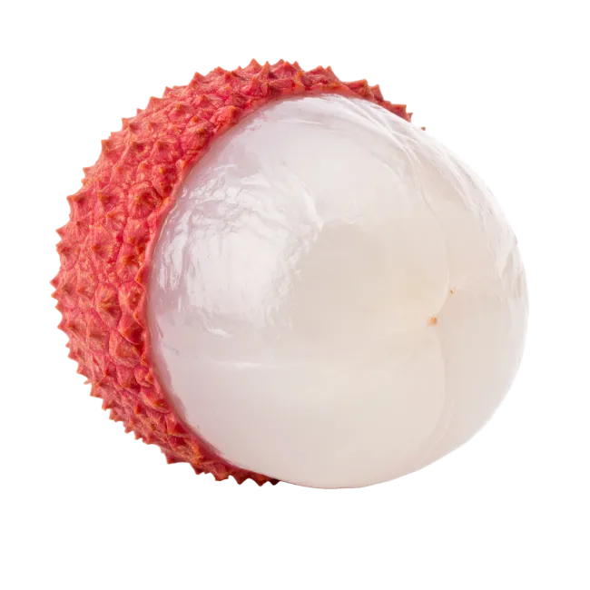 Fresh Peeled Lychee Fruit Close Up