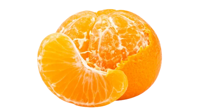 Fresh Peeled Mandarin Orange With Segment