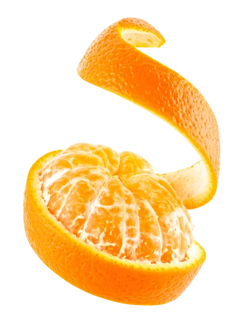 Fresh Peeled Orange Fruit