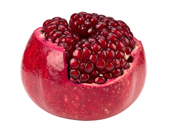 Fresh Pomegranate Fruit Cut Open