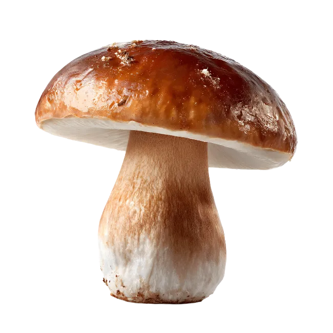 Fresh Porcini Mushroom Isolated