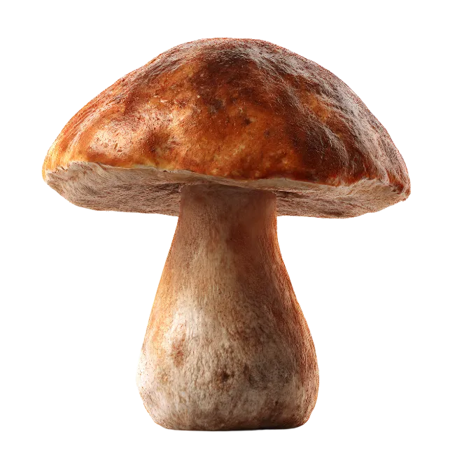 Fresh Porcini Mushroom Isolated