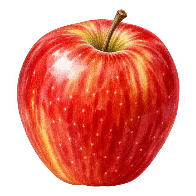 Fresh red apple illustration