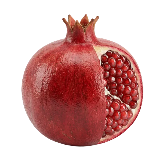 Fresh Red Pomegranate Fruit with Seeds