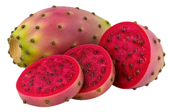 Fresh Red Prickly Pears With Slices