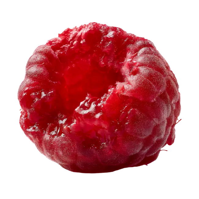 Fresh red raspberry fruit close up