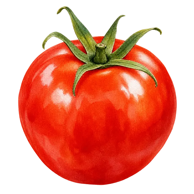 Fresh Red Tomato Illustration