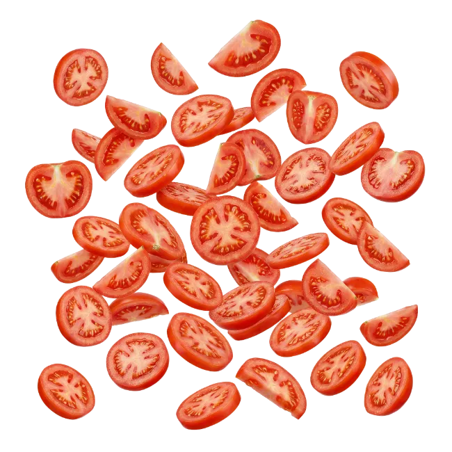 Fresh Sliced Tomatoes Floating