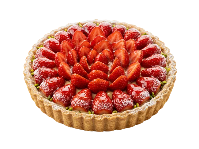 Fresh Strawberry Tart with Custard