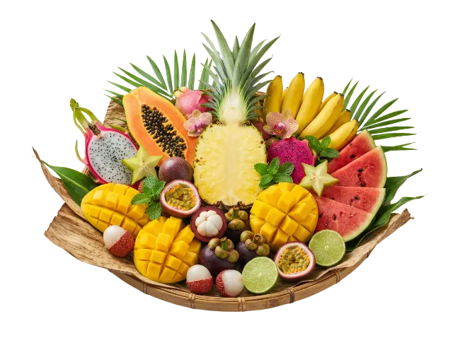 Fresh Tropical Fruit Platter Basket