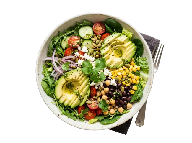 Fresh Vegetable Buddha Bowl Salad