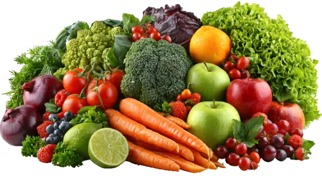Fresh Vegetables and Fruits Assortment