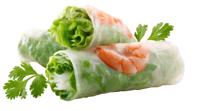 Fresh Vietnamese Spring Rolls With Shrimp