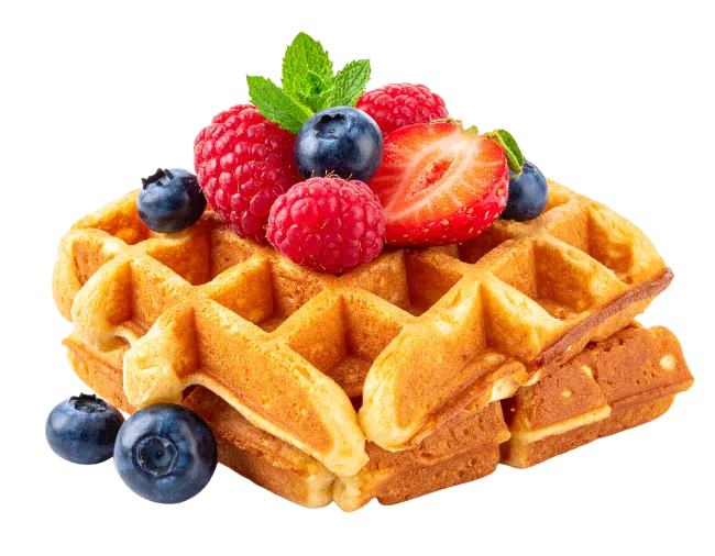 Fresh Waffle with Mixed Berries
